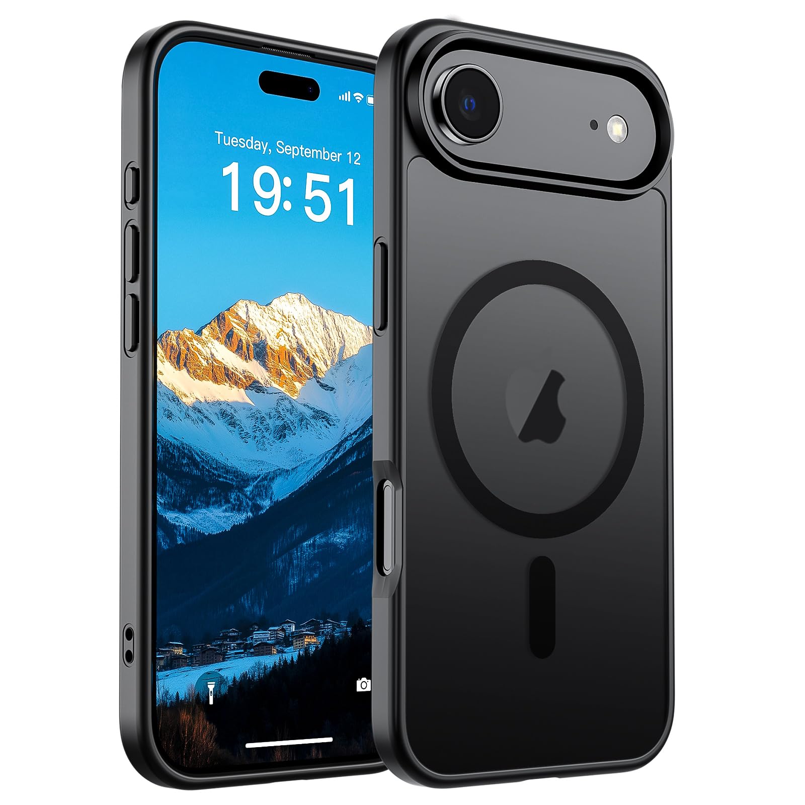 Photo 1 of SUPFINE Magnetic for iPhone Air Case (Compatible with MagSafe)(Military Grade Drop Protection) Slim Translucent Matte Shockproof with Anti-Fingerprint Phone Cover for 17 Air 2025,Black
