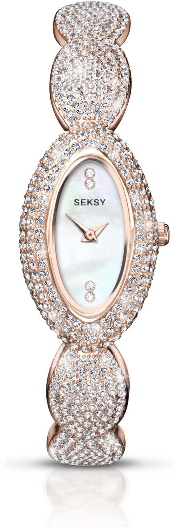 Seksy Women's Quartz Watch with Mother of Pearl Dial Analogue Display and Rose Gold Bracelet 4207.73