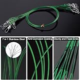 Realure 50 Pcs Stainless Steel Wire Traces Pike Fishing Leaders with Swivels view 6