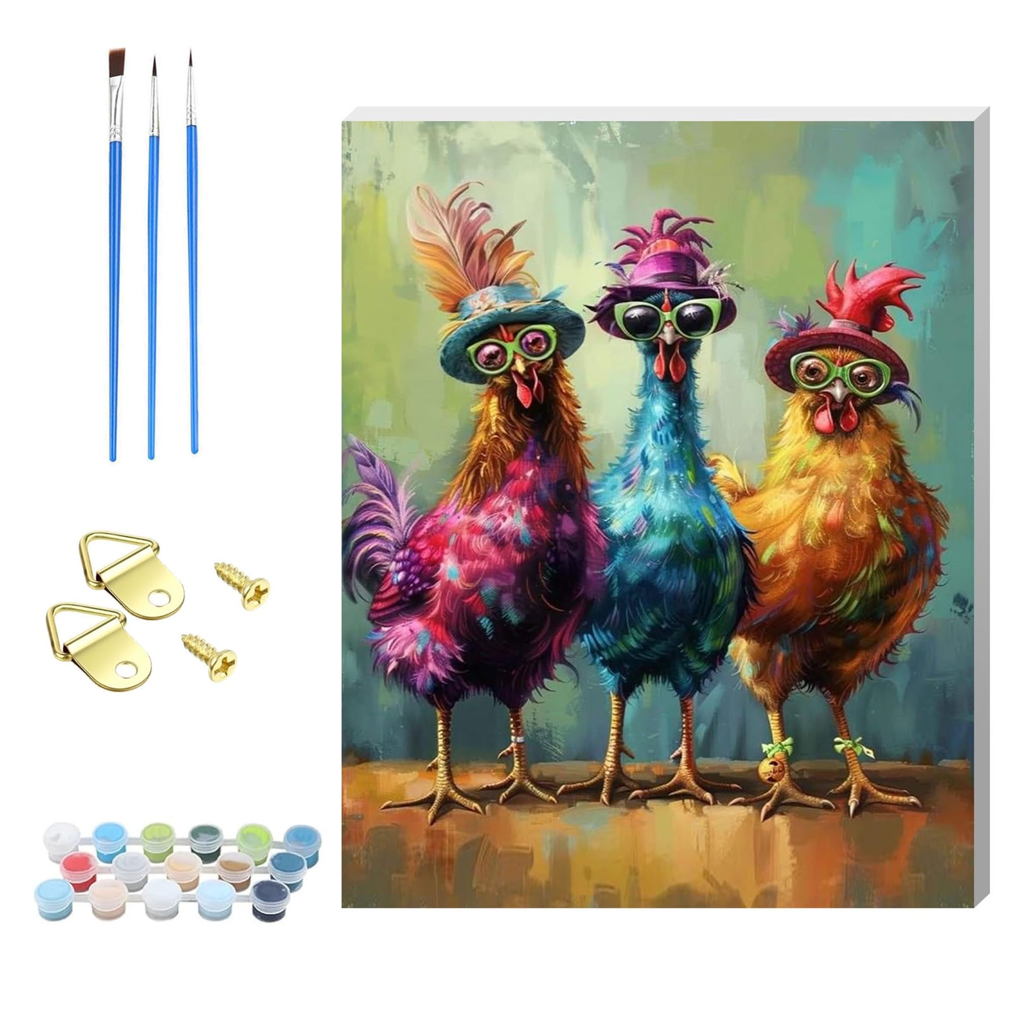ZHOSOHO DIY Paint by Numbers for Adults,Wooden Framed Painting by Number Kits on Canvas,Acrylic Color by Numbers for Adult Beginner,Gifts Decor for Home Wall Room (Daisy)
