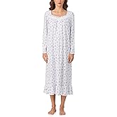 Eileen West womens Cotton Peached Jersey Knit 48" Long Long Sleeve Nightgown