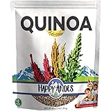 Happy Andes Tri-Color Quinoa 3 lbs - Non Gluten, Whole Grain Rice Substitute - Ready to Cook Food for Oats and Seeds Recipes 