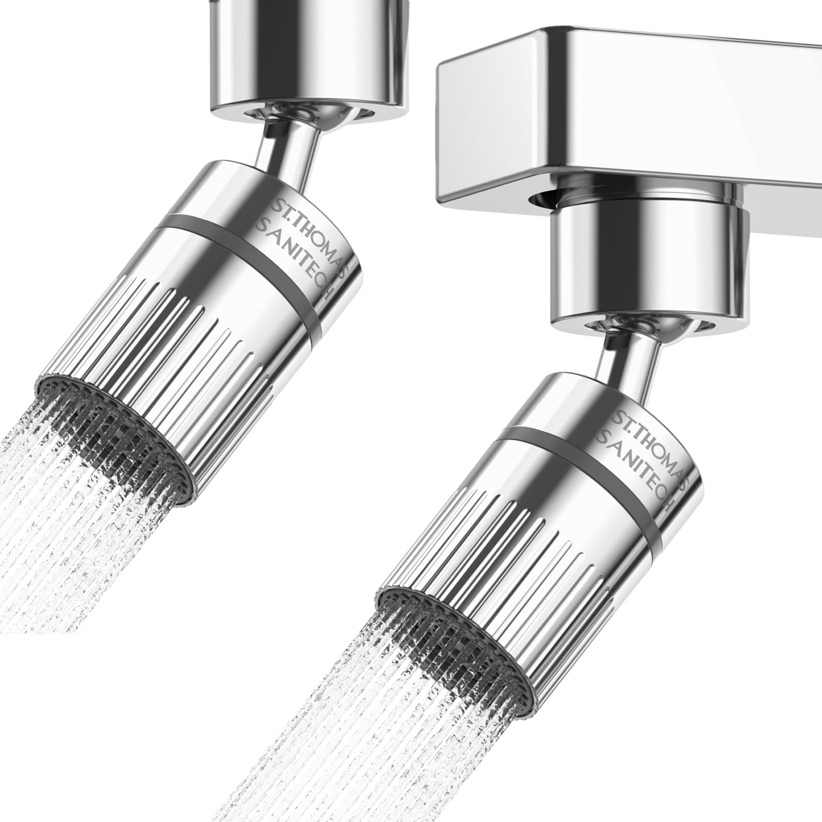 Photo 1 of 2 PC ST.THOMAS Swivel Faucet Aerator,2-function Faucet Nozzle,360° Big Angle Rotate kitchen faucet head replacement,Faucet Extender for Kitchen 55/64 inch Female Thread,Kitchen Sink Aerator