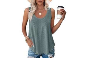 SUMMERLANGUAGE Womens Summer Tanks Tops 2024 Casual Shirts for Women Sleeveless Shirts Beach Blouse Tops