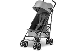 MAMA & BABY Trek Lite Umbrella Stroller - Compact Fold, Multi-Position Recline, Travel Stroller with Carry Strap, Large Storage and Cup Holder