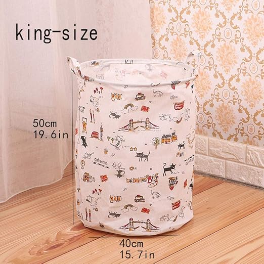 Cestas de lavandería Plegable, encantadora canasta de almacenamiento de