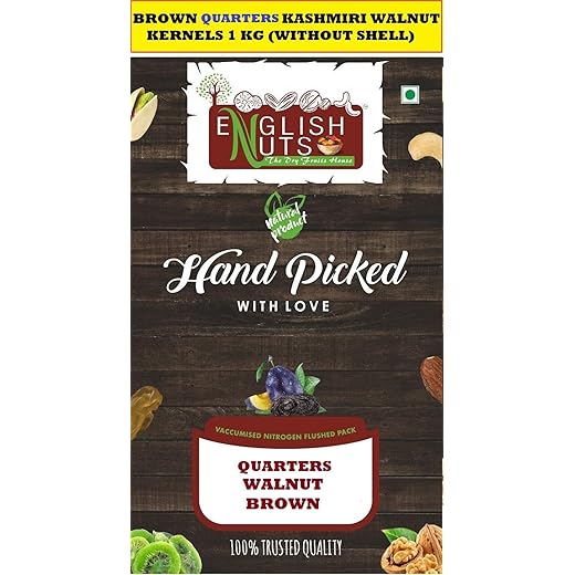 Quater Brown Kashmiri Walnuts Giri - 1KG