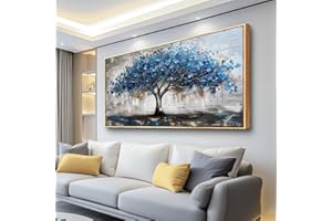 hyidecorart Abstract Wall Decoration For Living Room Canvas Wall Art For Office Bedroom Decor Tree Panoramic Landscape Wall Paintings Wood Framed Prints Textured Pictures Artwork Modern Hotel Decor