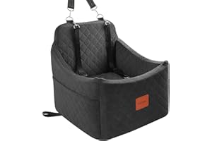 INDYBUD Dog Car Seats for Small Medium Dogs, Portable Detachable Washable Puppy Car Seat for Dog Up to 35lbs, Pet Booster Sea