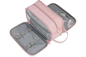 Narwey Travel Toiletry Bag for Women Water-Resistant Traveling Dopp Kit Makeup Bag Organizer for Toiletries Accessories Cosme