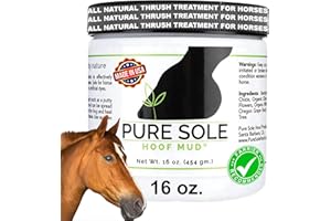 Thrush Treatment for Horses | Pure Sole Hoof Mud | Hoof Clay for Hoof Packing | All Natural Horse Hoof Care for Cracks and White Line Treatment | Farrier Recommended for Healthy Hooves - 16 oz.