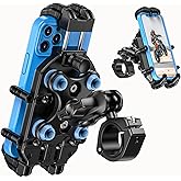 LOKTENWO Motorcycle Phone Mount with Vibration Dampener & Secure Lock，[Size Adjustable] Bike Cellphone Holder for ATV Scooter for 5.4-7.2" Smartphones