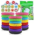 Mosquito Repellent Bracelets, 21 Pack Individually Wrapped Waterproof Insect Bug Repellent Wristbands for Kids Adults Outdoor Camping Fishing Traveling