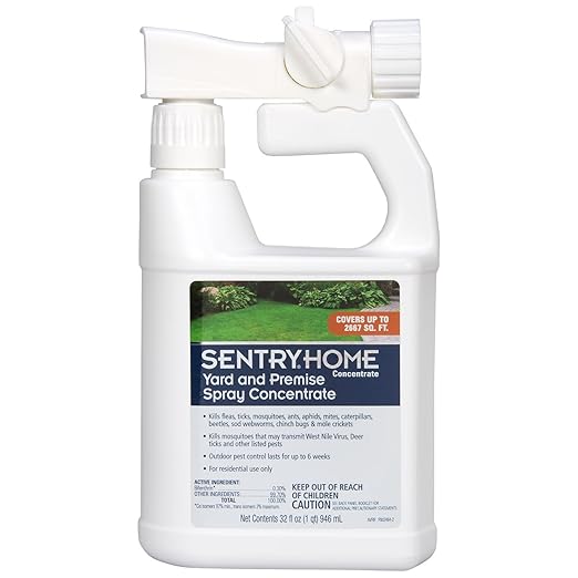 SENTRY HOME Flea and Tick Yard and Premise Spray, 32 oz Pet Flea Drops Pet Supplies