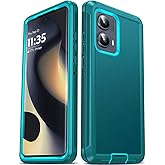LeYi for Motorola-Edge-2024 Case: Moto Edge-2024 Cover【NOT FIT Edge 50/ G 5G 2024】 3 in 1 Rugged, Military Grade Dust Drop Shockproof Protective Cell Phone Android Funda para Edge2024 6.6", Teal