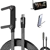 240w Braided Fast Charge Cable with Built-in Phone Stand, 2026 New Invisible Holder Charger Cable with Stand, Chubby Cables P