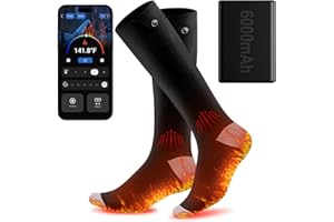 Heated Socks for Men Women Rechargeable,APP Control Mobile Warming Heated Socks Foot Leg Warmers,6000mAh*2 Battery Electric H
