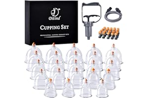 Ditind cupping therapy set, 24 Pcs cupping set, Professional Acupoint Cupping Therapy Sets Portable, Upgrade Cupping with Cas