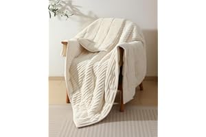 CYK Weighted Blanket Adults 20 Pounds Queen Size 60"x80" - Dual-Sided Fleece & Sherpa Blanket - Heavy Plush Flannel Winter Warm Blanket for Bed and Couch