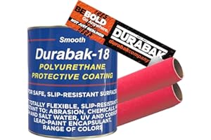 Durabak-18 Smooth Exterior Paint KIT + Roller | Roll On or Spray On Coating DIY Custom Coat for Auto Body, Automotive Rust Proofing, Boat Repair, Scratch Guard (Gallon, Sand)