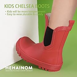 Hehainom Kids Rain Boots for Girls Waterproof