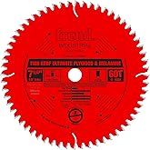Freud LU79R007 Perma-Shield Coated Ultimate Plywood and Melamine Saw Blade, 5/8-Inch Arbor 7-1/4-Inch by 60t Hi-ATB 38-Degree