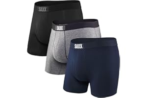 SAXX Underwear Co. Men's Underwear with Pouch Ultra Super Soft Boxer Brief Fly 3 Pack