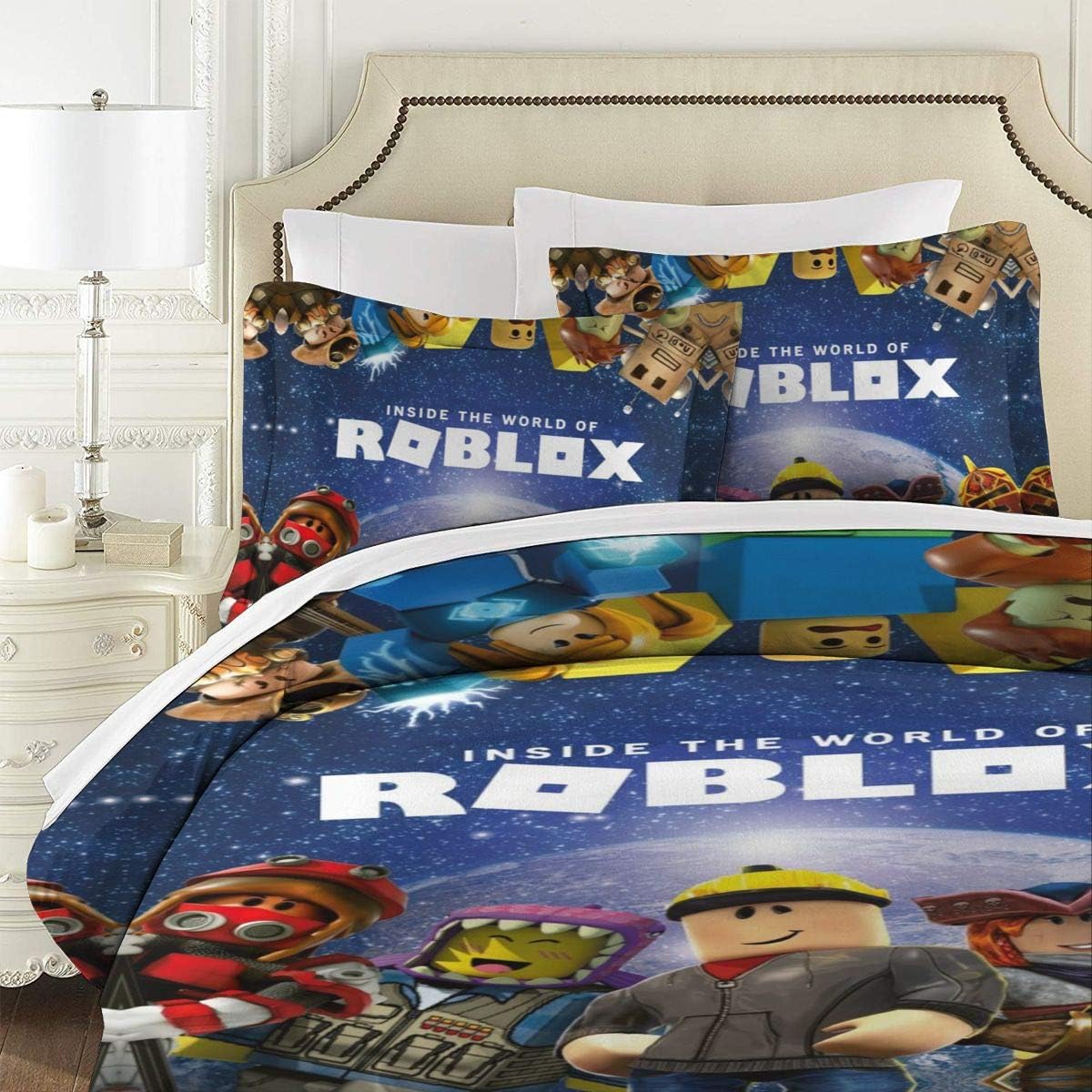 Amazon Com Zalfred Bedding 3 Piece Twin Bed Sheets Set Ro Blox Quilt Cover Large 3 Piece Bedding Set Soft And Breathable Comforter Cover Home Kitchen - roblox single bedding