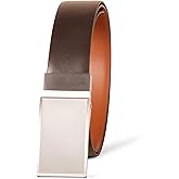 Amazon Essentials Men's Leather Reversible Plaque Dress Belt