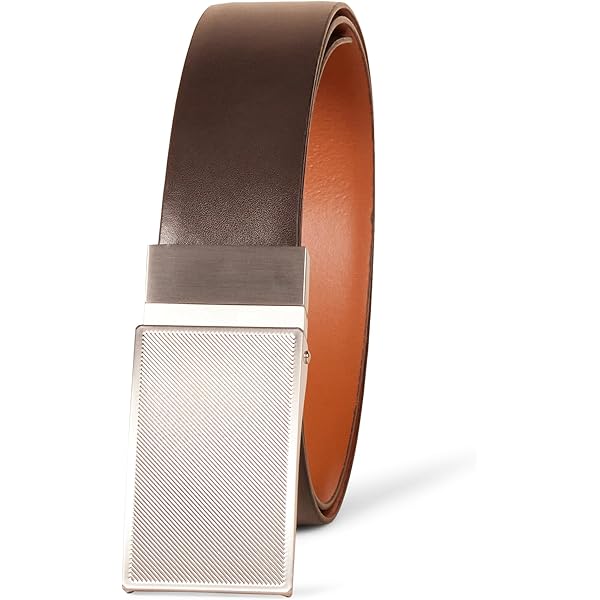 white christmas dresses Silver Square Titanium Tan Belt by Nickel Smart 40 inch / Tan / Titanium/Leather main image 1