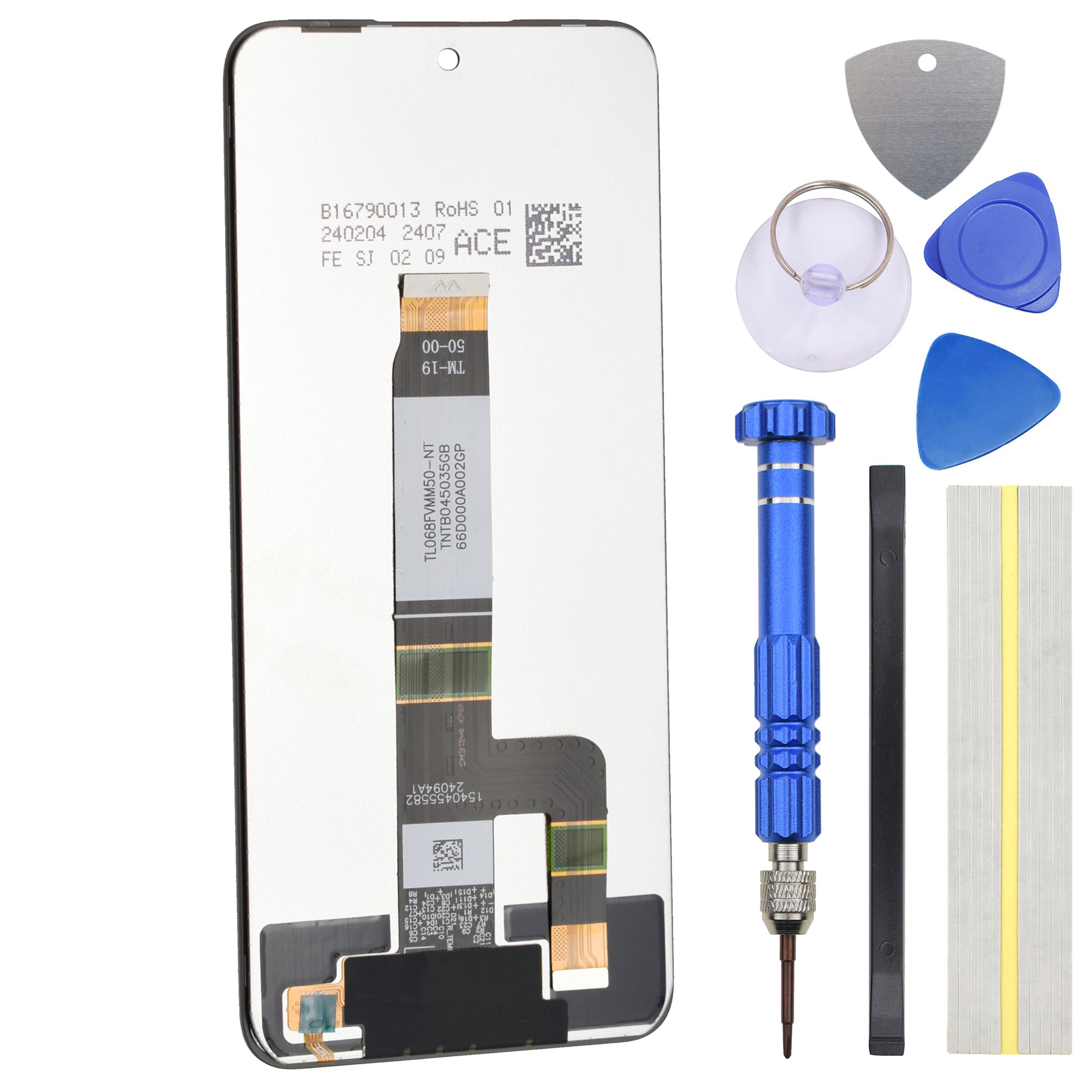 Photo 1 of Black Full Screen Display Replacement for Xiaomi Redmi 13 Redmi 12 Redmi 12 5G with Dismantling Tool and Adhesive
