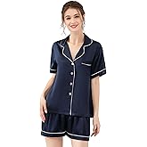 LEPTON 100% Mulberry Silk Short Sleeve Pajama Set
