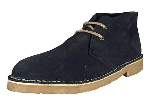 navy suede desert boots