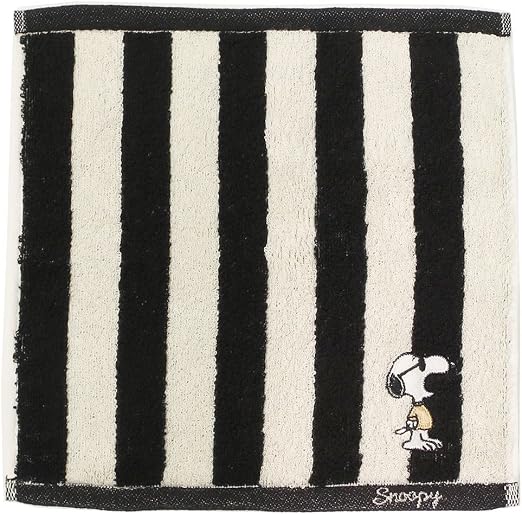 Amazon 西川リビング スヌーピー モノトーン ミニタオル ストライプ ホワイト ブラック H25 W25cm Snoopy ハンド タオル ホーム キッチン オンライン通販