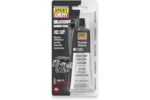 XPERTCHEMY RTV Silicone Gasket Maker, High Temp Silicone Sealant for Automotive, Anti-Freeze RTV Resist Oil for Bonding Internal Combustion, Steam Turbines, Engines, Gearboxes, Pumps, Grey