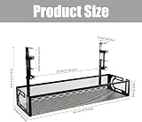 Mecmbj Under Desk Cable Management Tray No Drill Metal Mesh Clamp Mount view 2