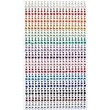 15 Colors 3 Sizes Rhinestone Stickers All in One Sheet 900 Pieces 3mm 4mm 5mm DIY Self Adhesive Colorful Gem Rhinestone Embel