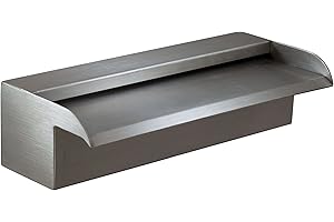 Majestic Water Spouts Nakano 12" Waterfall Spillway for Fountains, Pools, Ponds - 316 Stainless (Recommended)