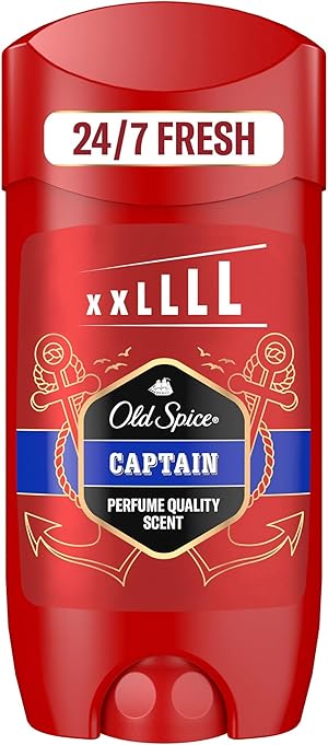 Old Spice Captain Deostick für Männer 85 ml, 24/7 Frischhh bei täglicher Anwendung, langanhaltender Duft in Parfumqualität, Schutz vor Gerüchen, Ohne Aluminiumsalze, unsichtbar auf Schwarz und Weiß