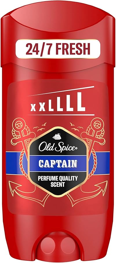 Old Spice Captain Deostick für Männer 85 ml, 24/7 Frischhh bei täglicher Anwendung, langanhaltender Duft in Parfumqualität, Schutz vor Gerüchen, Ohne Aluminiumsalze, unsichtbar auf Schwarz und Weiß