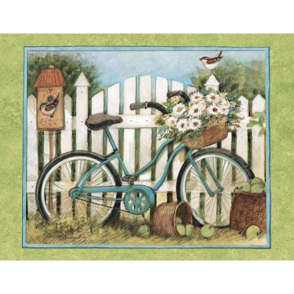Lang Blue Bicycle Boxed Notecard by Susan Winget, 4 x 5 Inches, 13 Cards and Envelopes (1005302)
