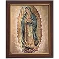 Gerffert Collection Our Lady of Guadalupe Framed Portrait Print, 13 Inch (Wood Tone Finish Frame)