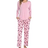 LUBOT Bamboo Viscose 2026 New Women's Pajama Sets Cooling Lightweight Soft Long Sleeve PJs Wicking Sleepwear Comfy S-XXL