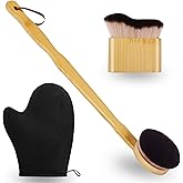 3 in 1 Self Tanning Mitt Self Tanner Brush for Body Kabuki Brush for Self Tanner Mitt Self Tanning Brushes for Self Tan Brushes Tanning Glove Self Tanner Back Applicator Back Tanning Applicator