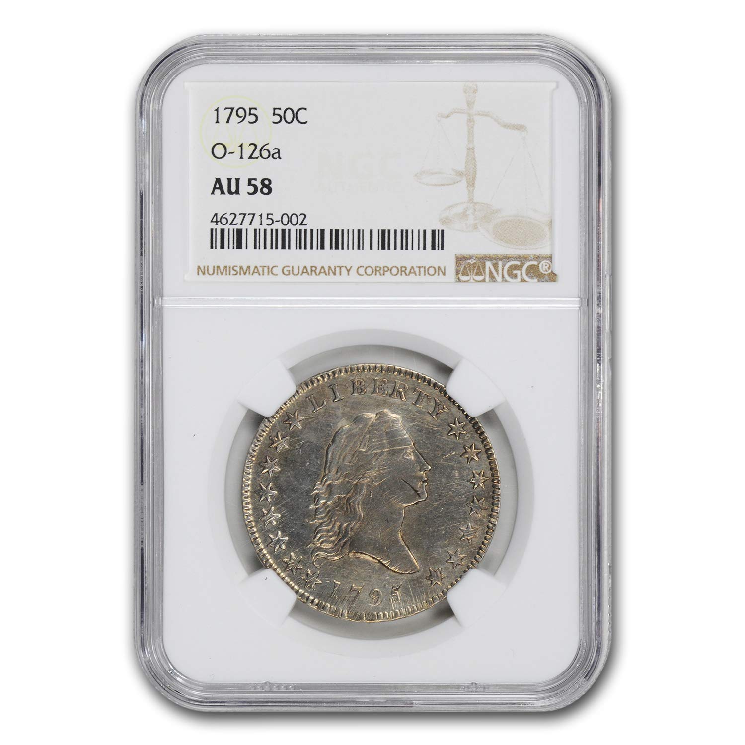 1795 Flowing Hair Half Dollar Au 58 Ngc O 126a Half Dollar Au 58