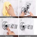 XPOOP Shower Holder Adjustable Suction Cup No Drilling ABS Silver Bathroom view 7