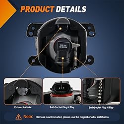 Nilight Fog Lights Assembly Compatible with 2007