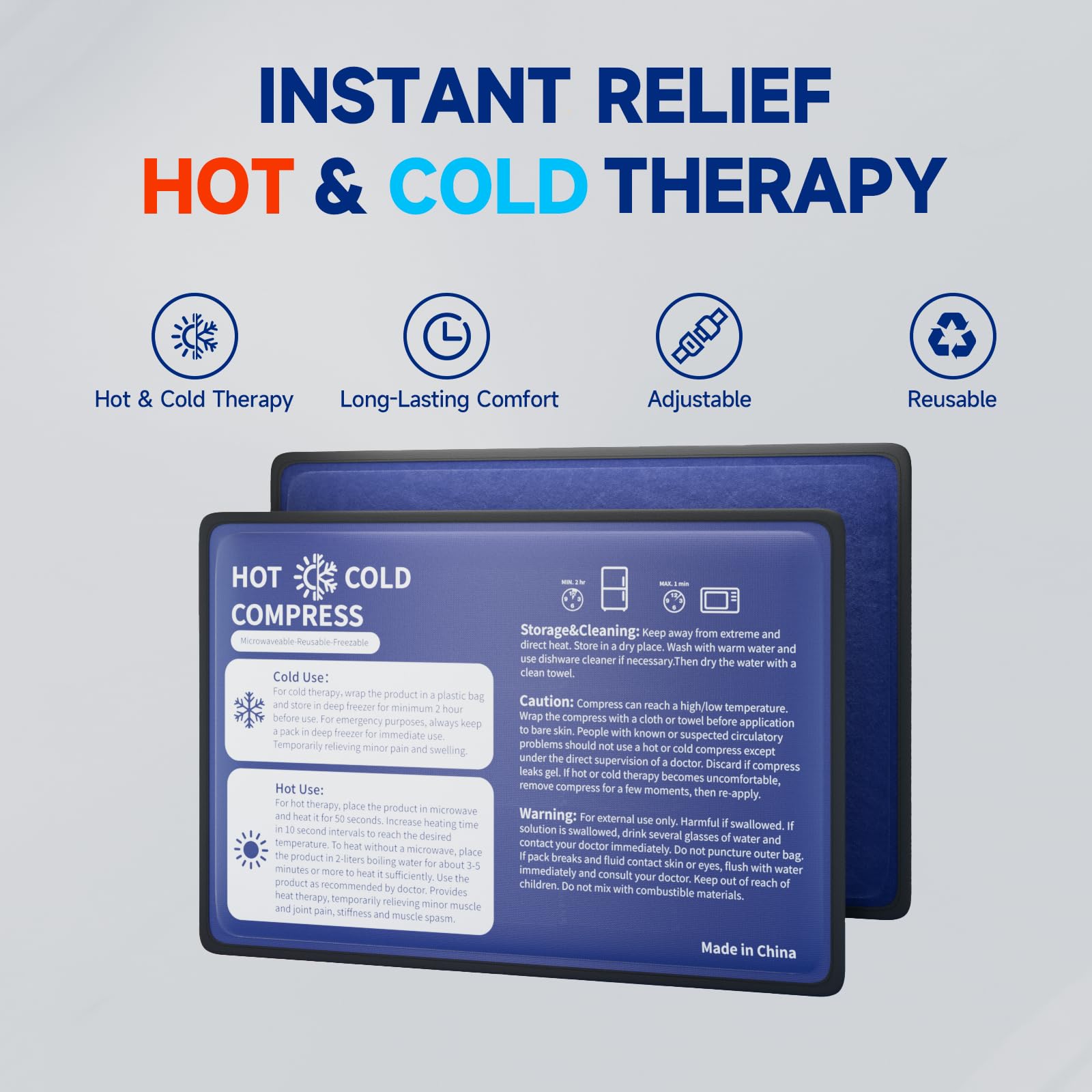 Condition photo showing As Is for gel soft flexible ice pack for injuries - 2 pack (large: 10.5"x14.5") reusable hot & cold compress f