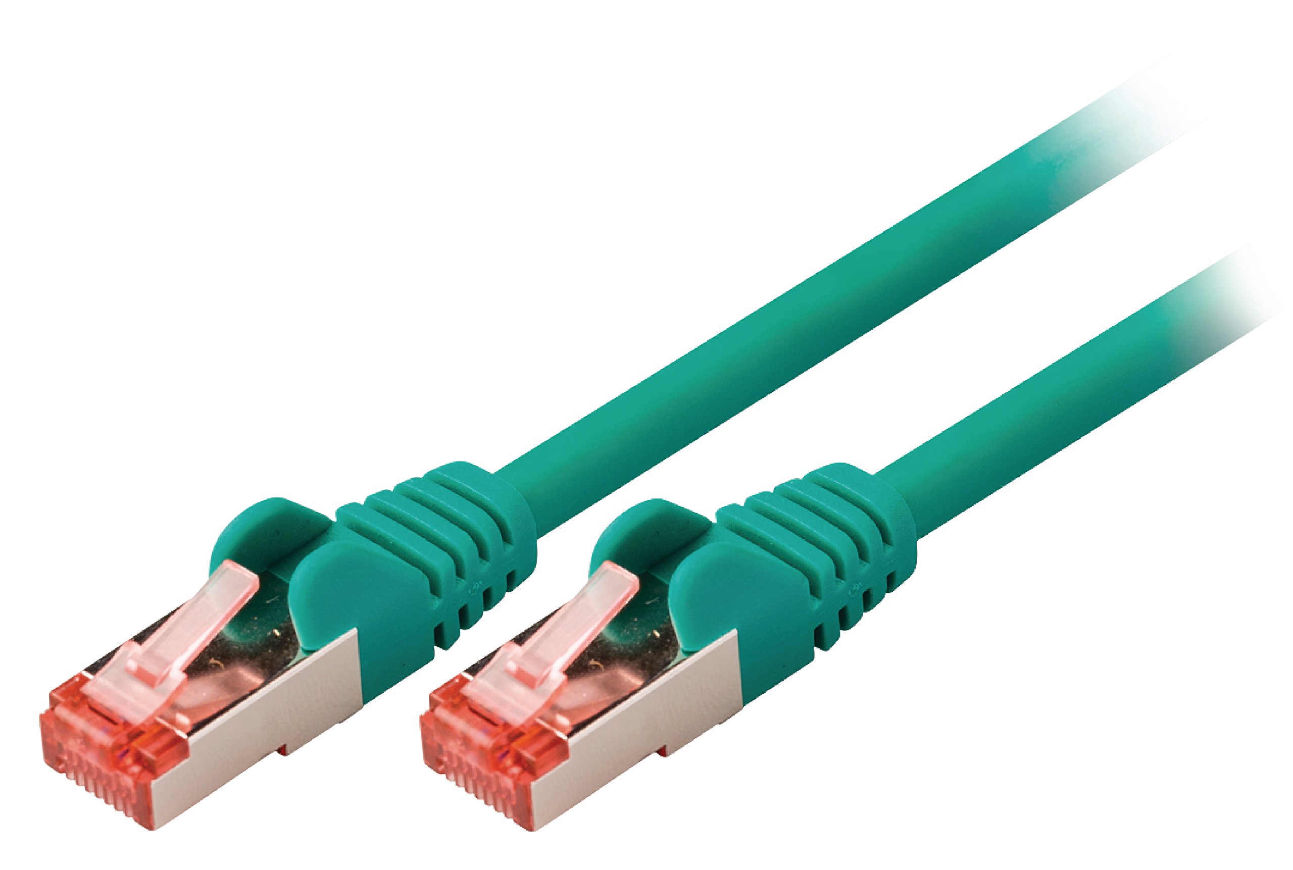 Invero® High-Speed Cat 6 Ethernet RJ45 (8P8C) Male - RJ45 (8P8C) Male Network S/FTP LAN Cable PC Router Patch Snagless Lead 100% Copper, Supports 1000 Mbps - 15m Green