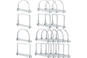 LOYORTY 20 Pcs Shaft Locking Pin, Zinc-Plated Trailer Hitch Pin in 1/4", 5/16" and 3/8" Diameter, Heavy Duty Trailer Coupler Pins, Hitch Pin Lock for Farm Lawn Garden Wagons